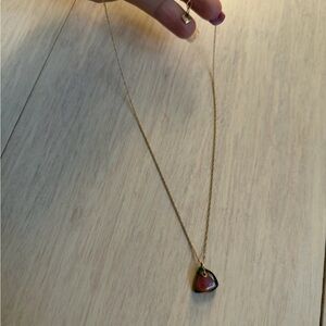 Jamie Joseph Watermelon Tourmaline Drop Gold Chain Necklace
